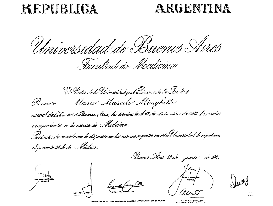 Buenos Aires Cardiologist certificates