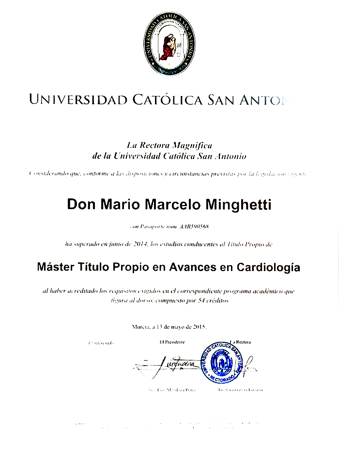 Buenos Aires Cardiologist certificates